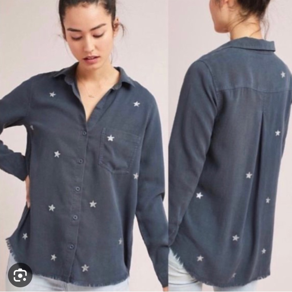 Cloth and Stone star tencel button down shirt